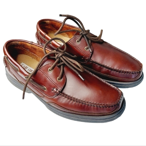 Cary Country Other - Cary Country Men's Rugged Casual Tobias Burgundy Leather Loafer Sz 10 Boat Shoe